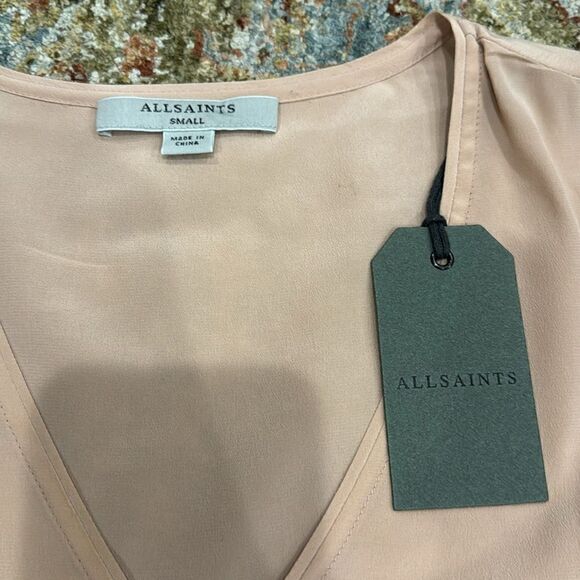 All Saints 'Alia' Satin Long Shirt - Picture 3 of 9